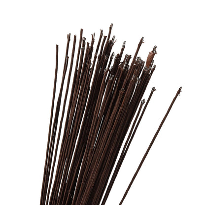 FUNSUEI 500 PCS 16 Inch 2 Gauge Floral Stem Wire, Flexible Brown Floral Wire for Flower Making, DIY Floral Arrangements and Decorations