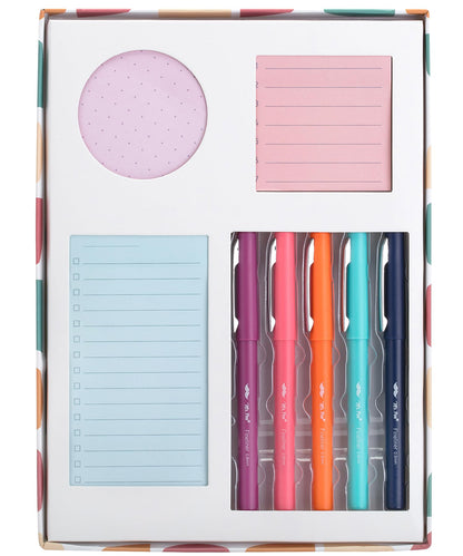 Mr. Pen- Sticky Notes Set Gift Box, Felt Tip Pens, Dotted Round, Lined & to Do List Self-Stick Sticky Pads for Bible Study, Office, School, Planning, Journaling & Organization