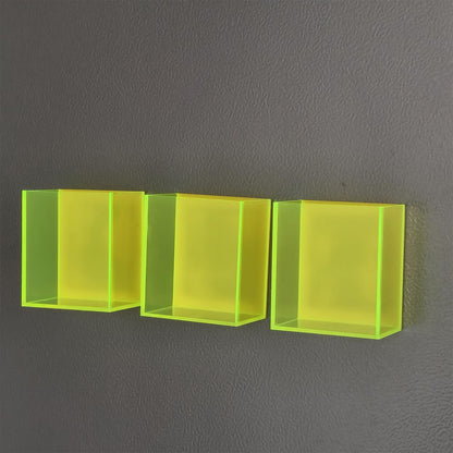 YWZF 3 Pack Back to School Magnetic Pencil Holder, Non-slip Acrylic Magnetic Dry Erase Marker Holder, Pen Marker Organizer for Whiteboard Refrigerator Office Classroom (Neon Green（3 pack）)