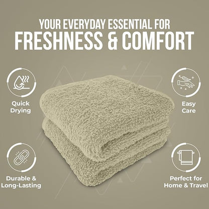 DAN RIVER 12 Pack Wash Cloths for Showering