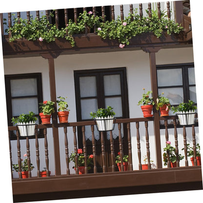 Healifty 2pcs Iron Hanging Flower Pot Stand Plant Holder Rack for Balcony Patio Indoor Outdoor Home Decor