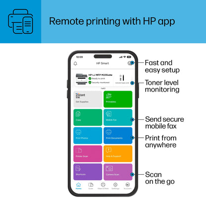 HP LaserJet MFP M235sdw All-in-One Laser Wireless Printer, Scan/Copy, Black & White, Duplex, Best-for-Office