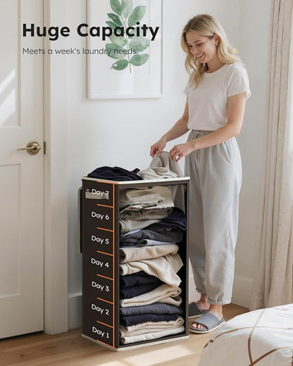 SOLEDI Laundry Hamper with Lid 100L Large & Tall Collapsible Laundry Basket
