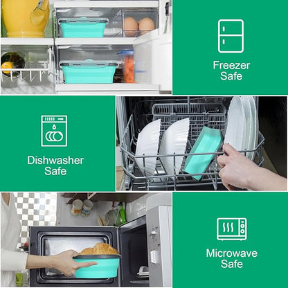 Sudaya 8 Pack Collapsible Food Storage Containers
