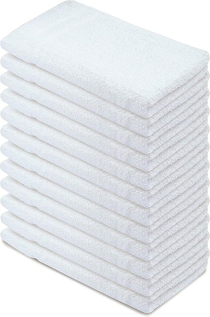 Basic Hand Towels 16x26 Inches – Bulk Pack of 96 – White Color – Soft and