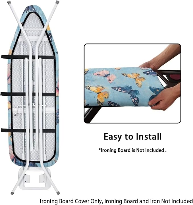 Blue Butterflies Ironing Board Cover