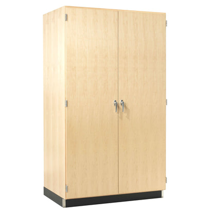 Diversified Spaces Classroom Flat Paper Storage Cabinet, 48"W x 30"D x 84"H, Maple Construction, 2 Adjustable Shelves (1 Fixed), 7 Drawers, Locking Double Doors, Chemical Resistant Finish, Made in USA