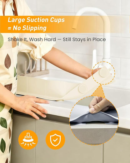 Kitchen Sink Splash Guard 23" Silicone Water Guard