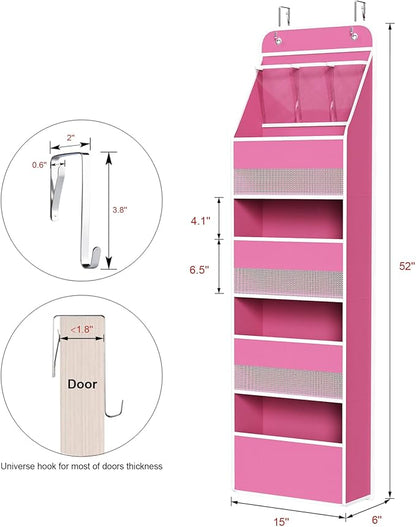 Univivi 5-Shelf Fabric Door Storage Over Door Hanging Organizer