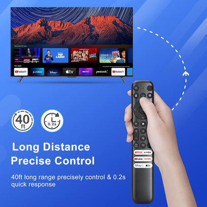 Voice Remote Only for TCL-Google-TV-Remote-Control Replacement,RC813 Remote Compatible with TCL 4k QLED/UHD/QD-Mini LED Series Smart TVs(Not for Fi & Roku TVs)