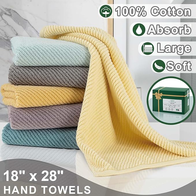 Green Hand Towels for Bathroom