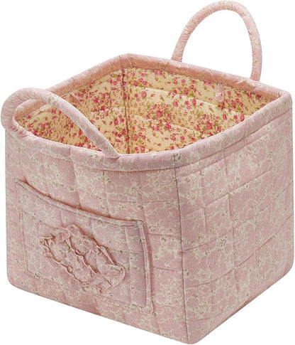 Quilted Fabric Storage Basket