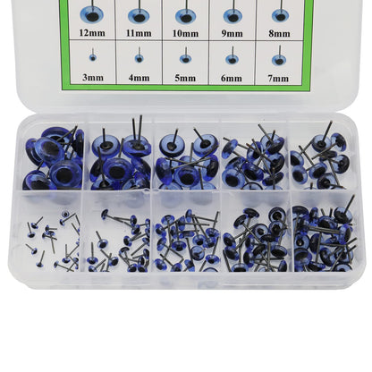 150Pcs Needle Felting Eyes mini Glass Blue Eyes Kits for Teddy Puppets Dolls Wool Felting Crafts
