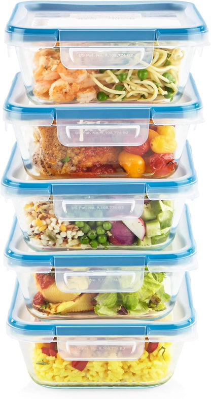 Snapware Glass Total Solutions Food Storage Containers Set, Airtight &