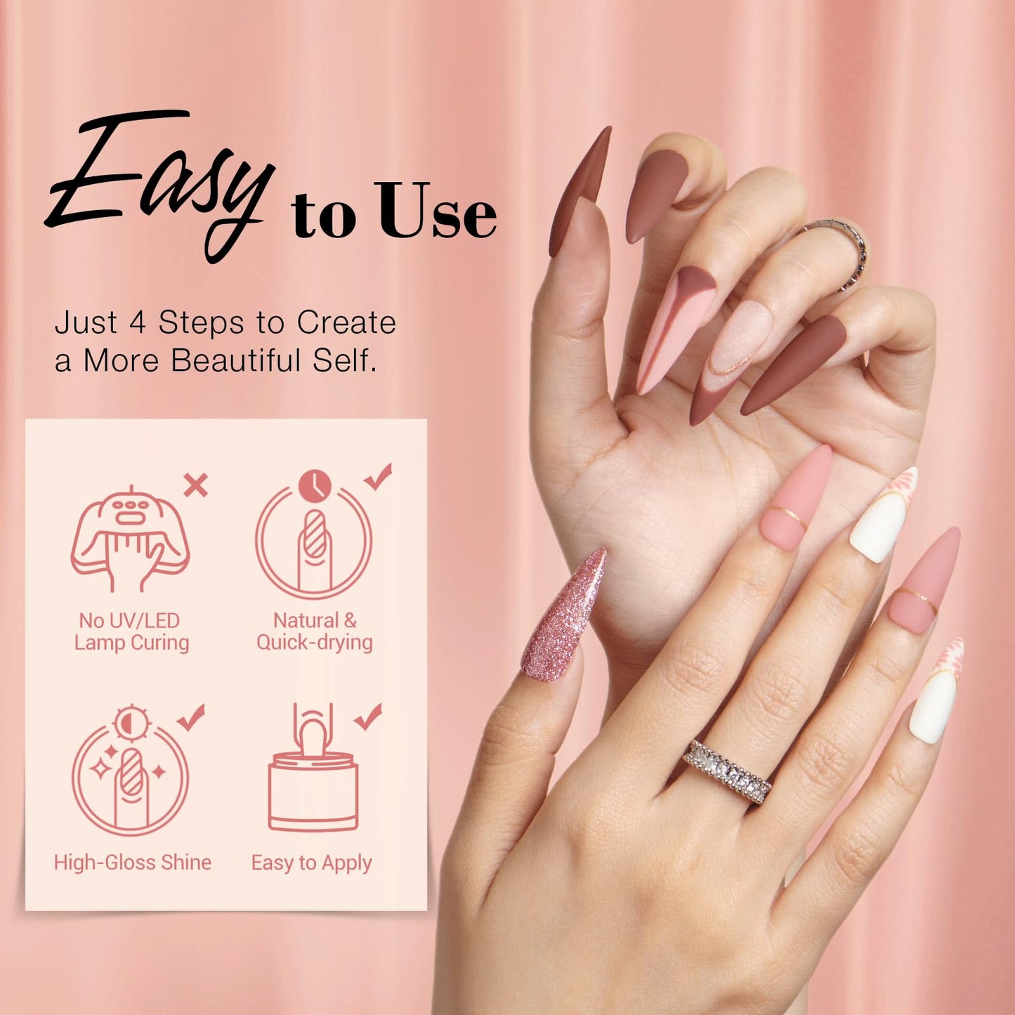 AZUREBEAUTY 31 Pcs Dip Powder Nail Kit 20 Colors Glitter Nude Brown Pink White Gray Dip Powder Liquid Set with Top/Base Coat Activator for French Nails Art Manicure DIY Salon Women Valentine's Gift