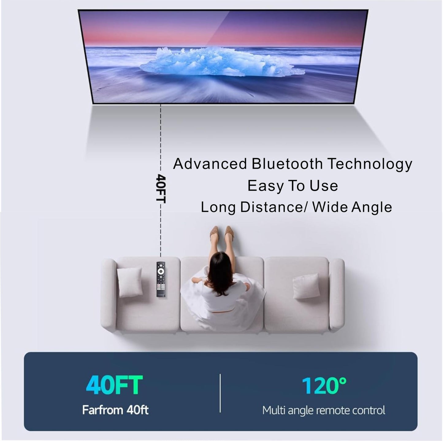 Universal Smart Remote Compatible with Hisense TV Remote Control Replacement 2025-2015, Voice, Bluetooth, Hisense Google, Android, Laser, Canvas TVs, 4K UHD, HD, Mini-LED, ULED