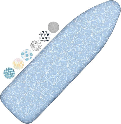 Ironing Board Cover and Pad, 15x54 Standard Size Thick Iron Padding, Scorch &