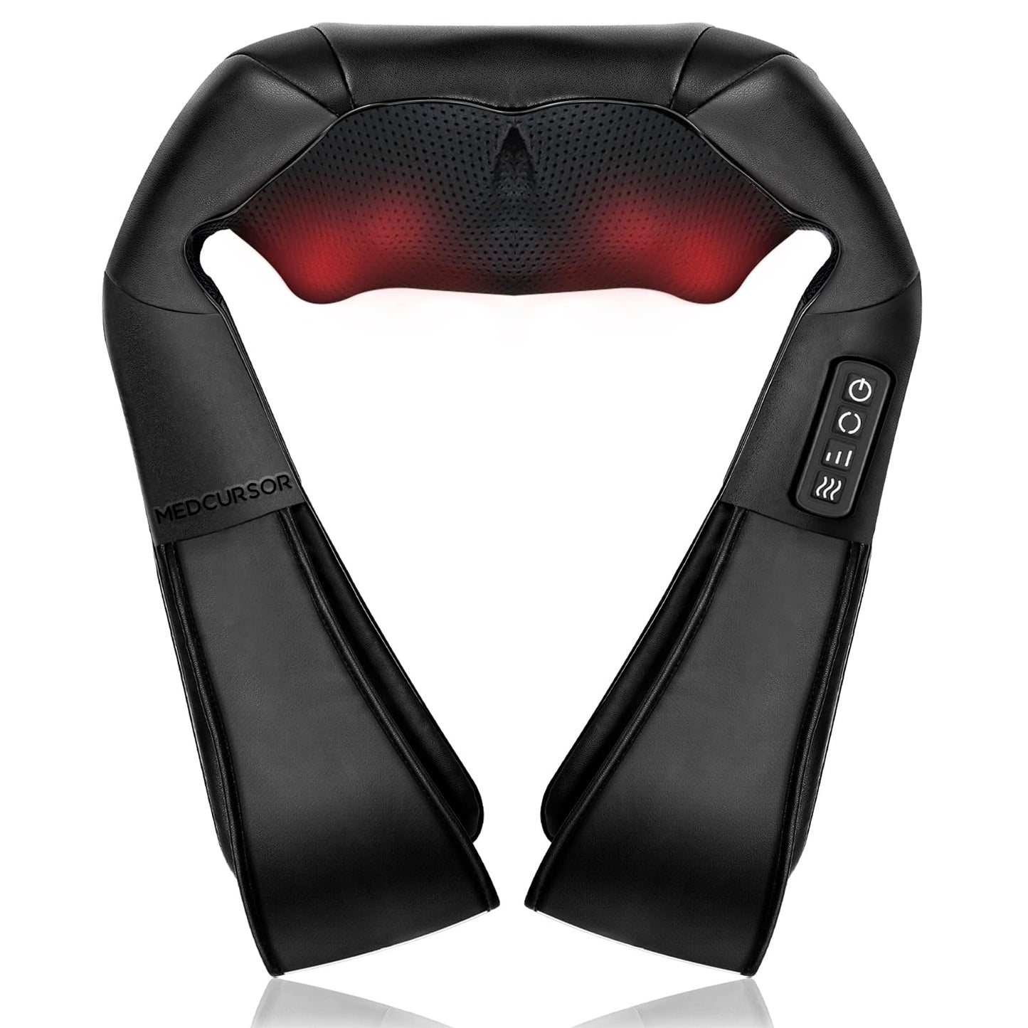 Medcursor Neck Massager, Portable Electric Neck and Back Massager with Heat, FSA or HSA Eligible Deep Tissue 3D Kneading Pillow for Muscle Pain Relief, Not Cordless, Ideal Father’s Day Gift