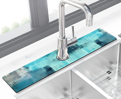 Kitchen Sink Splash Guard Faucet Mat Super Absorbent Fast Drying Mat Sink