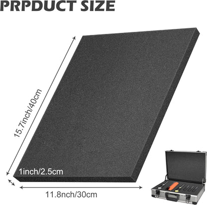 DECOHS 4 Pcs Polyurethane Foam Sheet- 16 x 12 x 1 Inch Cuttable Foam Inserts for Cases- Packing Foam Pads for Toolbox Camera Storage and Crafts