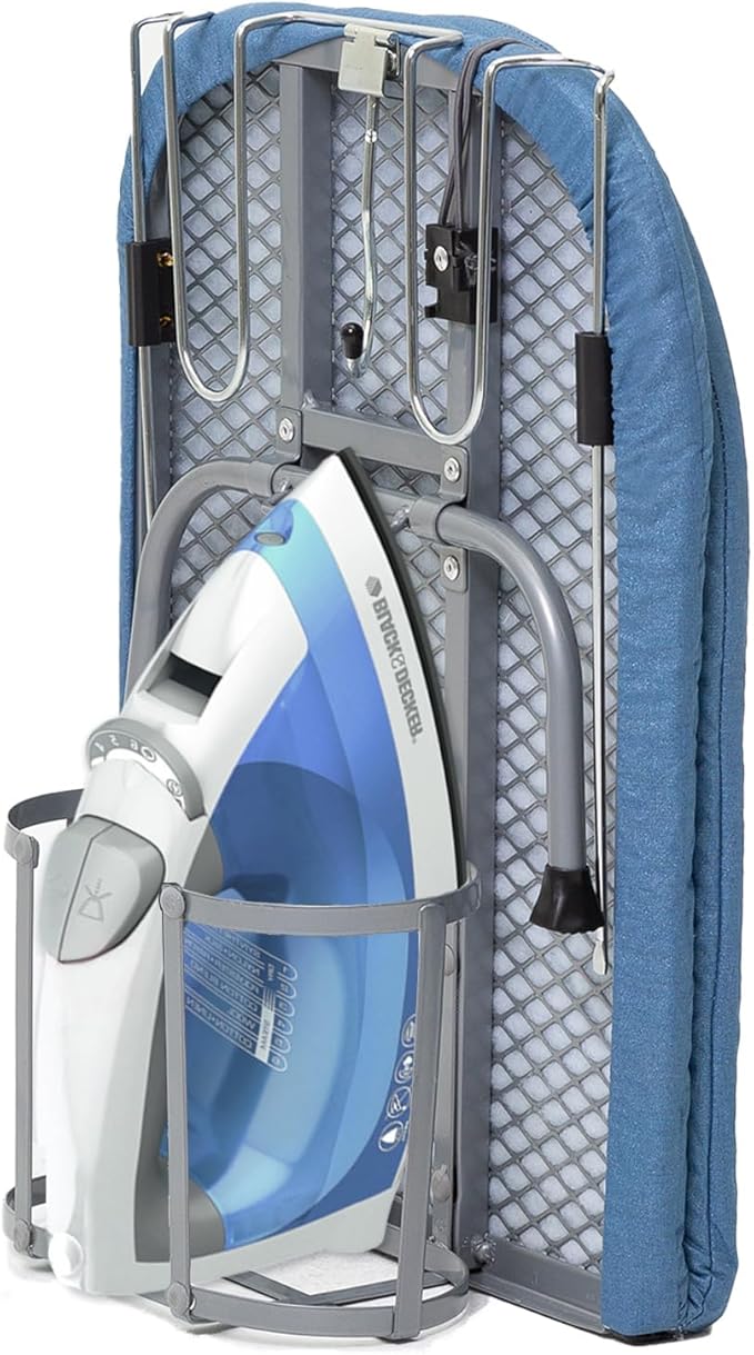 Metal Foldable Iron Board with Iron Holder, RAINHOL Small Ironing Board