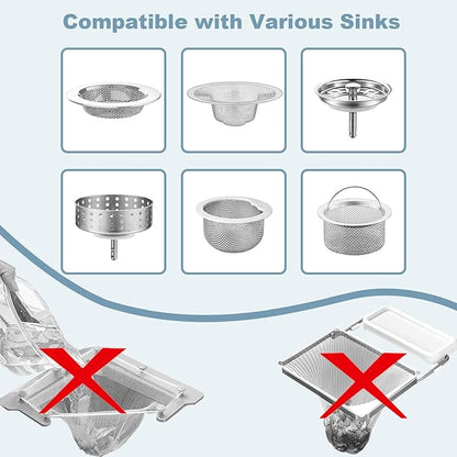200 PCS Kitchen Mesh Sink Strainer, Disposable Sink Strainer Covers, Drain Nets