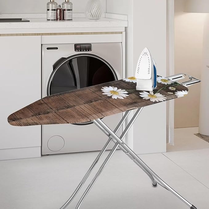 Wood Dasiy Floral Ironing Board Pad Ironing Board Cover and Pad 15" x 54"