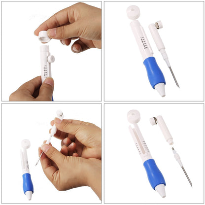 Islmlisa Magic Embroidery Pen Set - Punch Needles for Embroidery Threaders DIY Sewing