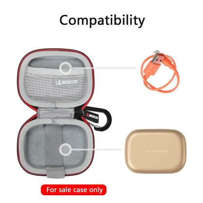 RLSOCO Hard Case for Bang & Olufsen Beoplay EX/Beoplay Eleven Wireless Bluetooth Earphones | Shockproof, Dustproof, Water-Resistant Storage Pouch with Sturdy Metal Hook (Case Only)