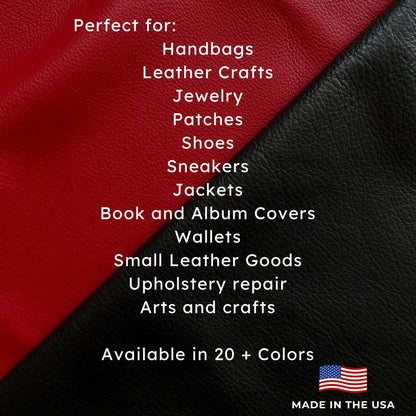 Natural Grain Cow Leather: 8.5'' x 11'' Pre Cut Leather Pieces (Cognac, 1 Piece)