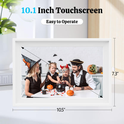 Digital Calendar, 10.1" HD Touchscreen AI Photo Restoration & Meal Planner Auto-Rotate Desktop Wall Mount for Family Home, To Do List, Duty Chart