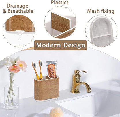 Toothbrush and Toothpaste Holder