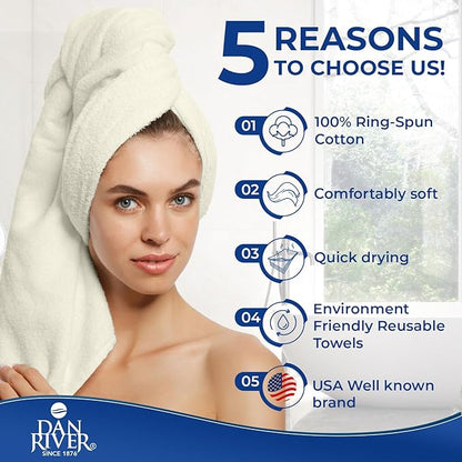DAN RIVER 8 PC Luxury Bath Towels