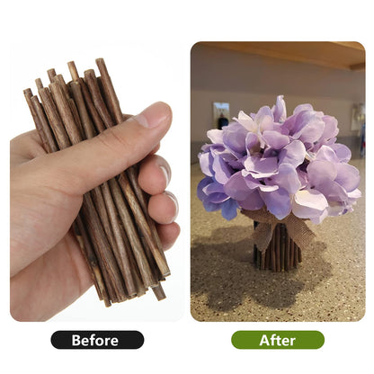 DIRBUY 300PCS 4 inch Wood Log Sticks for Crafts - Natural Twigs Sticks- Birch Wood Craft Sticks for DIY Rustic Home Decor School Projects Crafting Filler, 0.08-0.15 Inch in Diameter