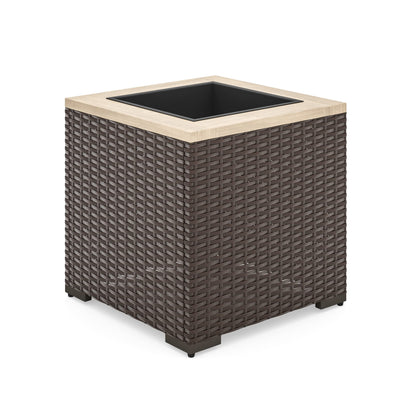 homestyles 6800-24 Palm Springs Outdoor Planter, Beige/Brown