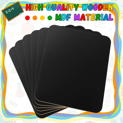 Humyoun 2 Pcs Chalk Board for Kids Bulk 9.5" x 12" Double-Sided Wooden Frameless Chalkboard Sign Blackboard for Kids Student School Classroom Home Office Restaurant Birthday Party Favors