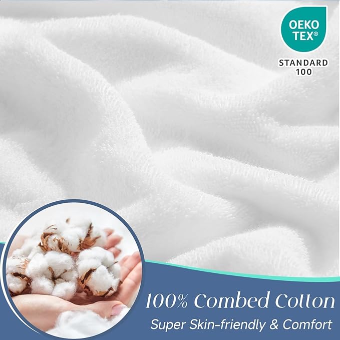 Simple&Opulence 4 Pcs Premium Hand Towels 16"x28", 600 GSM 100% Ring Spun Cotton