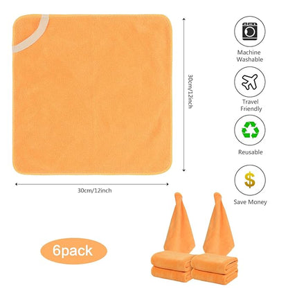SINLAND Microfiber Facial Cloths Fast Drying Washcloth 12inch x 12inch