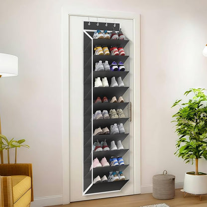 KEEPJOY 10 Tiers Mesh Over Door Shoe Organizer Storage, Hanging Shoe Holder