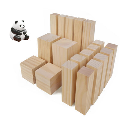 19PCS Basswood Carving Blocks，4 Different Sizes Whittling Wood Blocks，Soft Carving Basswood Kit for Crafts Beginners