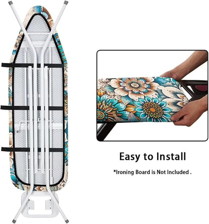 ZDCUSTOM Boho Hummingbird Ironing Board Cover Scorch Resistant Ironing Board