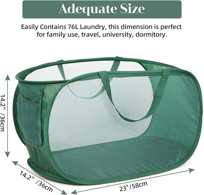 4 Pack Collapsible Laundry Baskets, Foldable Laundry Basket
