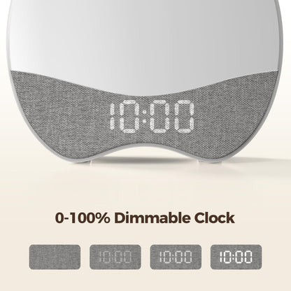 Ok to Wake Alarm Clock for Kids, Sleep Trainer with Night Light, White Noise Sound Machine, Dimmable Digital Display, 21 Soothing Sounds, Gentle Wake-up, Child Lock, for Kid, Toddler, Bedside, Bedroom