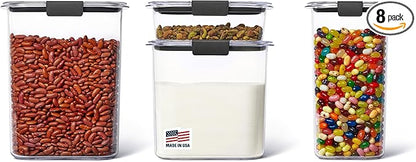 Rubbermaid Brilliance Pantry Food Storage Container Set, Airtight & Leak-Proof