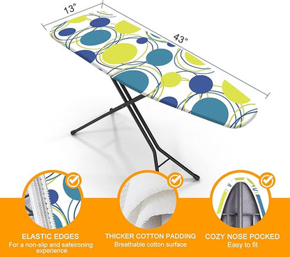 Ironing Board Cover and Pad, Standard Size 12" x 42" Iron Board Replacement