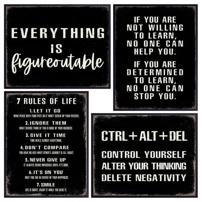 Home Office Wall Art & Decor Motivational poster - Motivational Wall Art - Positive Quotes Wall Decor - Encouragement Gifts - Positive Sayings - Entrepreneur Wall Art - Man cave - Inspirational Quotes
