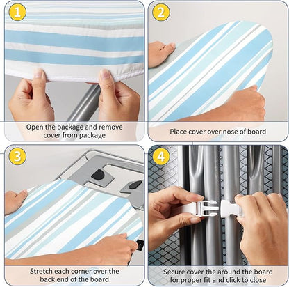 BNDX Ironing Board Cover, Stain Resistant & Durable Scorch, 2 Click Buckles
