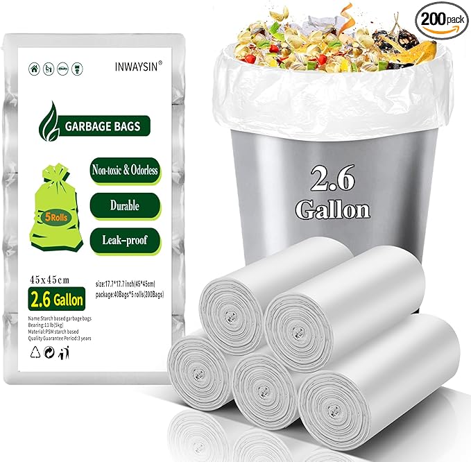 Compostable Mini Trash Bags 2.6 Gallon