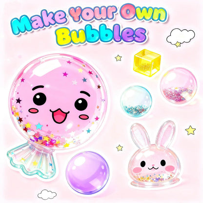 BENWIL Nano Tape Bubble Kit for Kids, Squishy Making Maker Kit, Birthday Gifts for 4 5 6 7 8 9 10 Year Old Girls Girl, Kids Toys for Girls 4-6 6-8 8-10 10-12