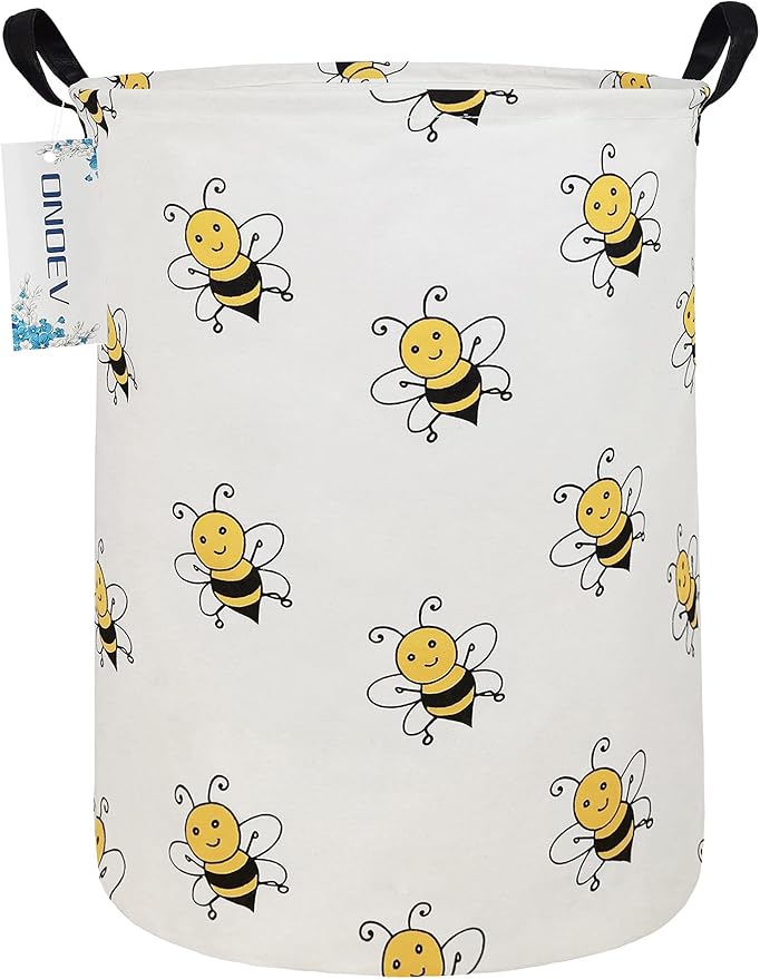 Round Folding Laundry Hamper, Canvas Basket, Nersury Hamper, Suitable